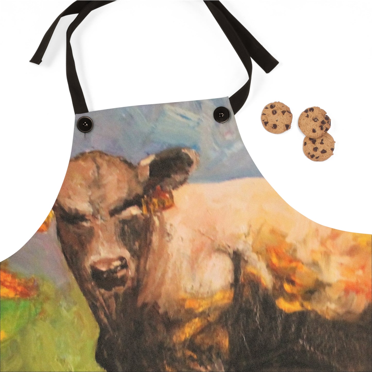 White Egret and the Bull Apron