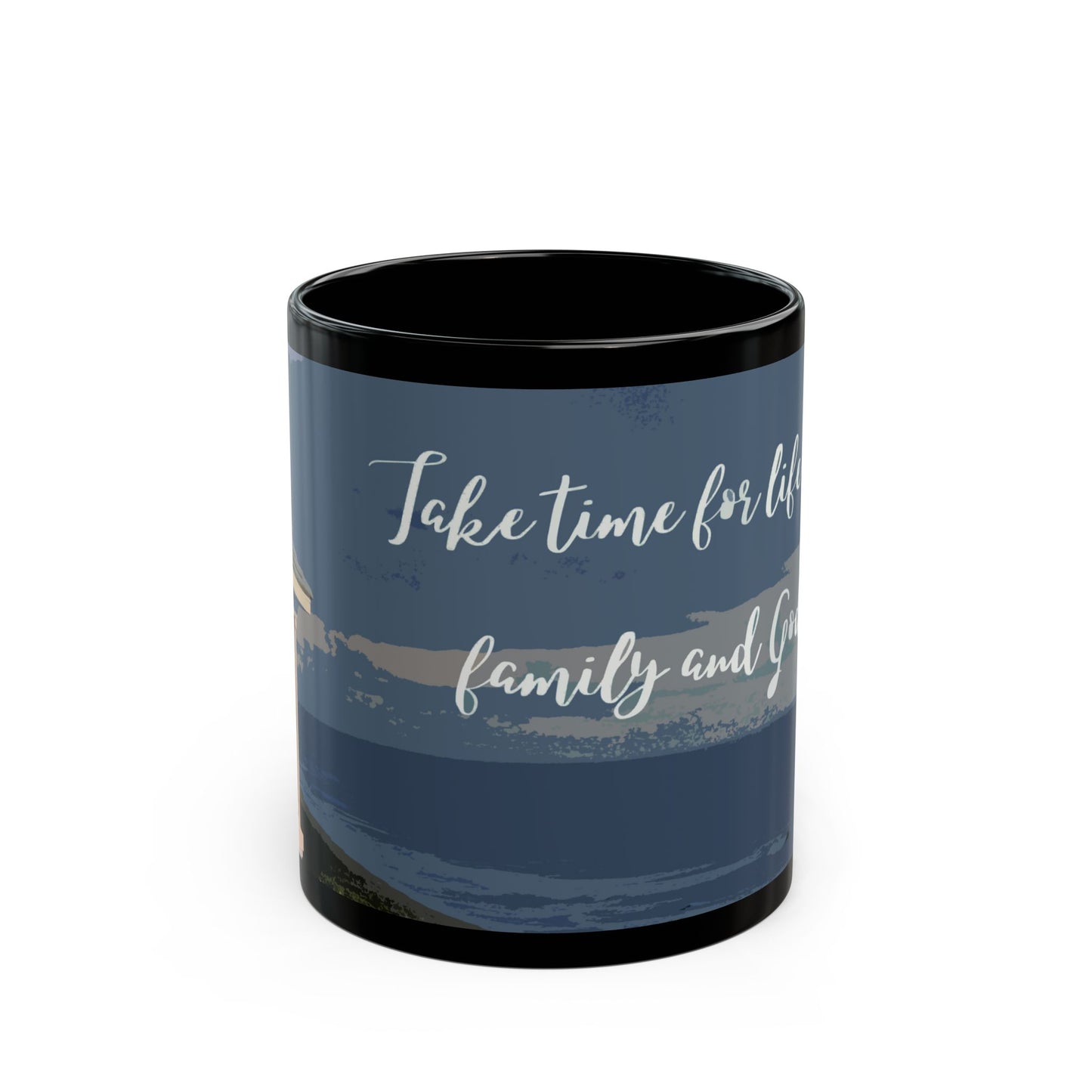Take time for Time - 11 oz or 15 oz Ceramic Black Mugs