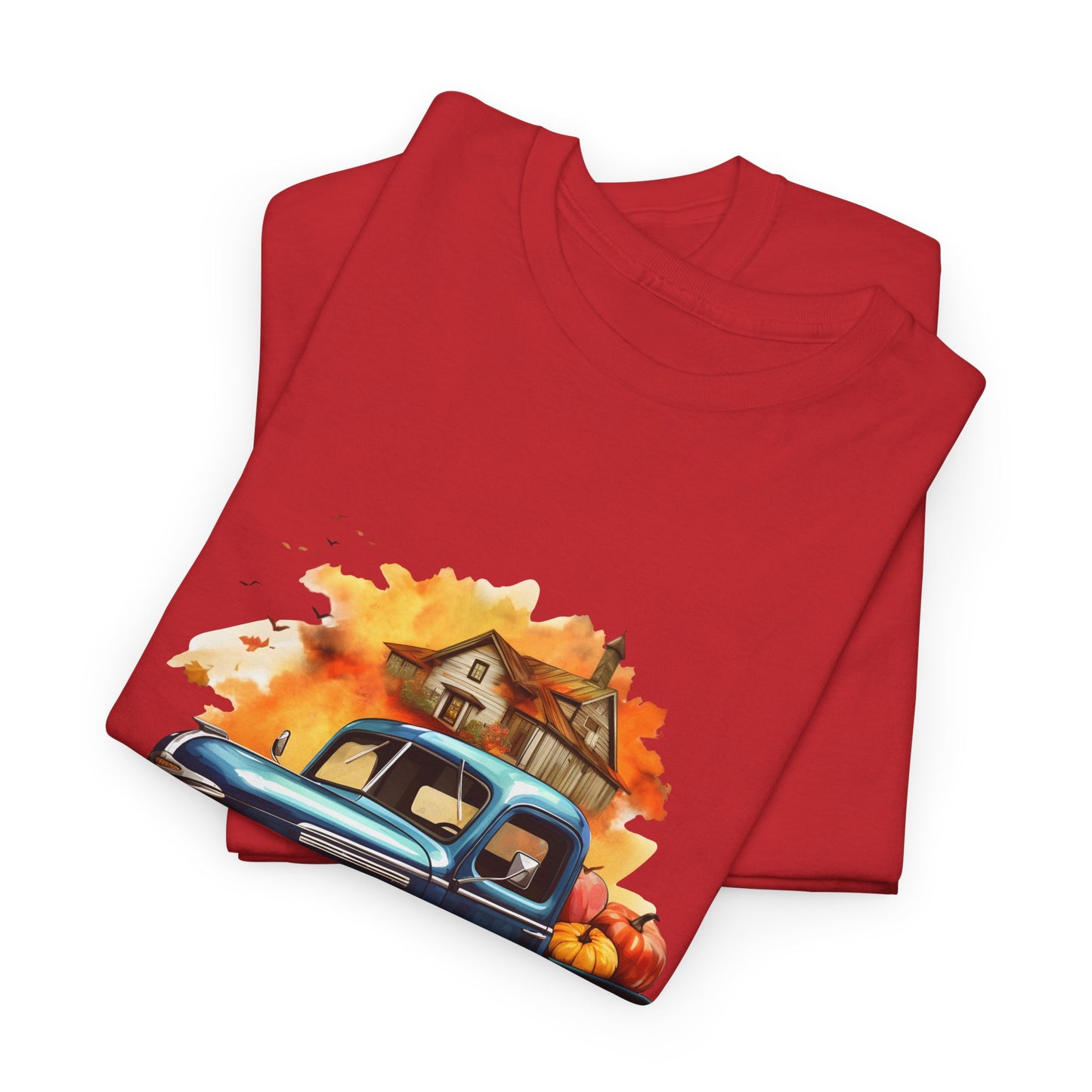 Fall Truck -Amazing Unisex Heavy Cotton Short Sleeve Tee Shirts!