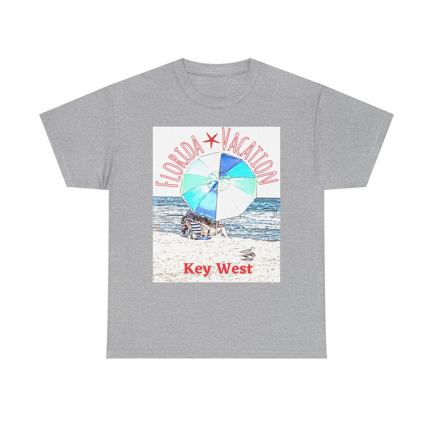 Florida Vacation Key West - Amazing Unisex Heavy Cotton Tee