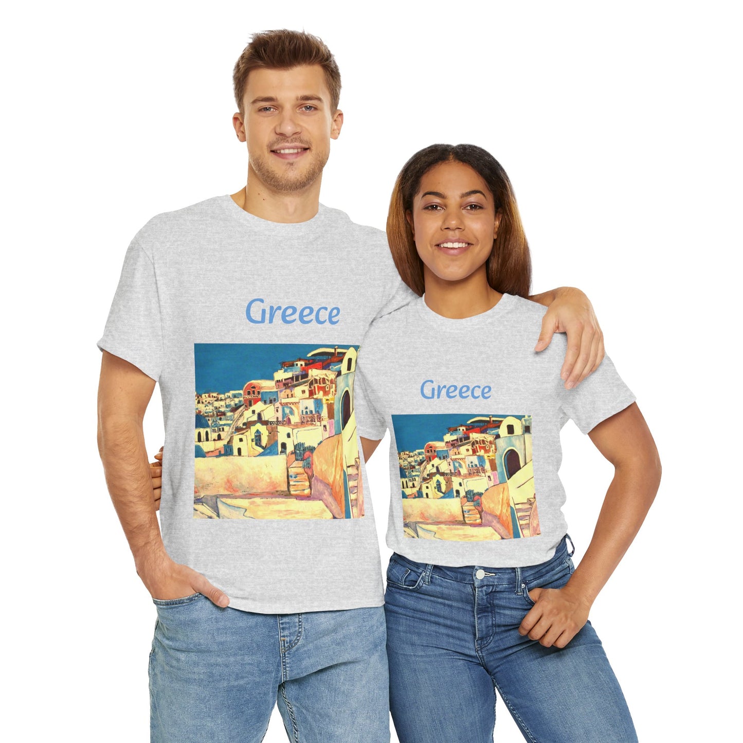 Greece - Amazing Unisex Heavy Cotton Short Sleeve Tee Shirts!