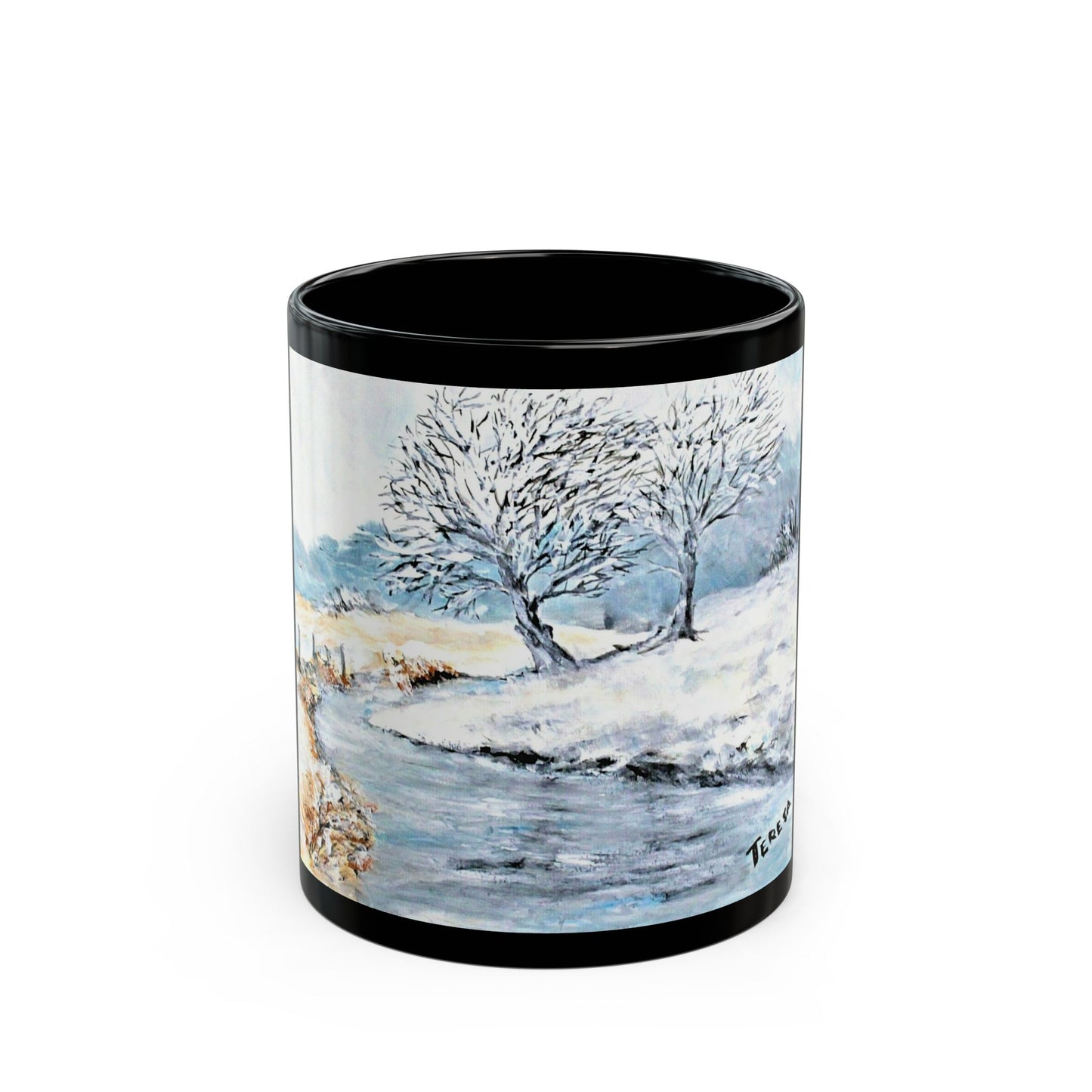 Watson Creek- 11 oz or 15 oz Ceramic Black Mugs