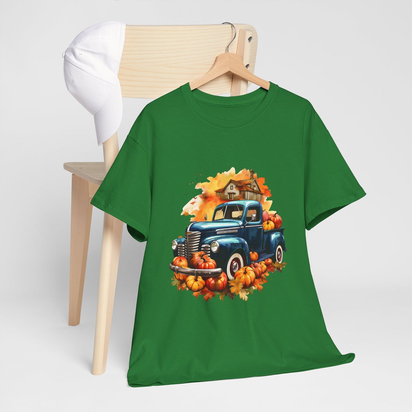 Fall Truck -Amazing Unisex Heavy Cotton Short Sleeve Tee Shirts!