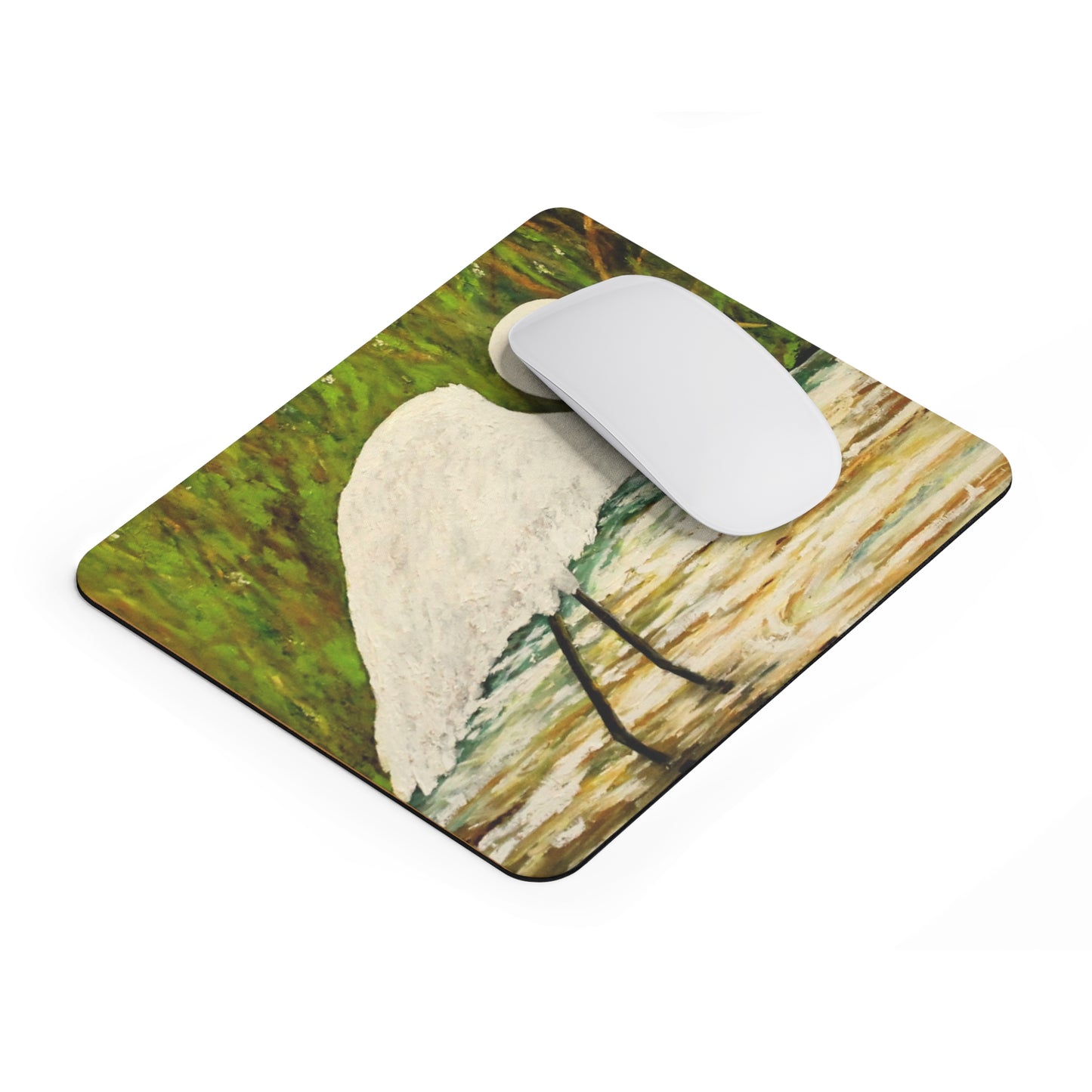 White Egret Mousepad