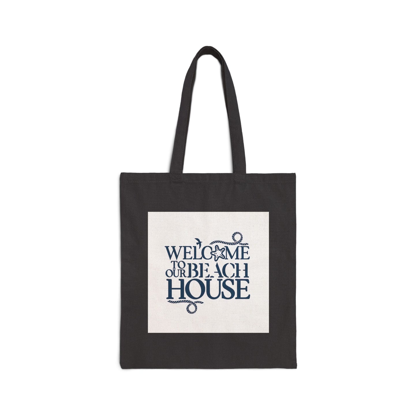 "Welcome to the Beach House" Stylish Cotton Canvas Tote Bag