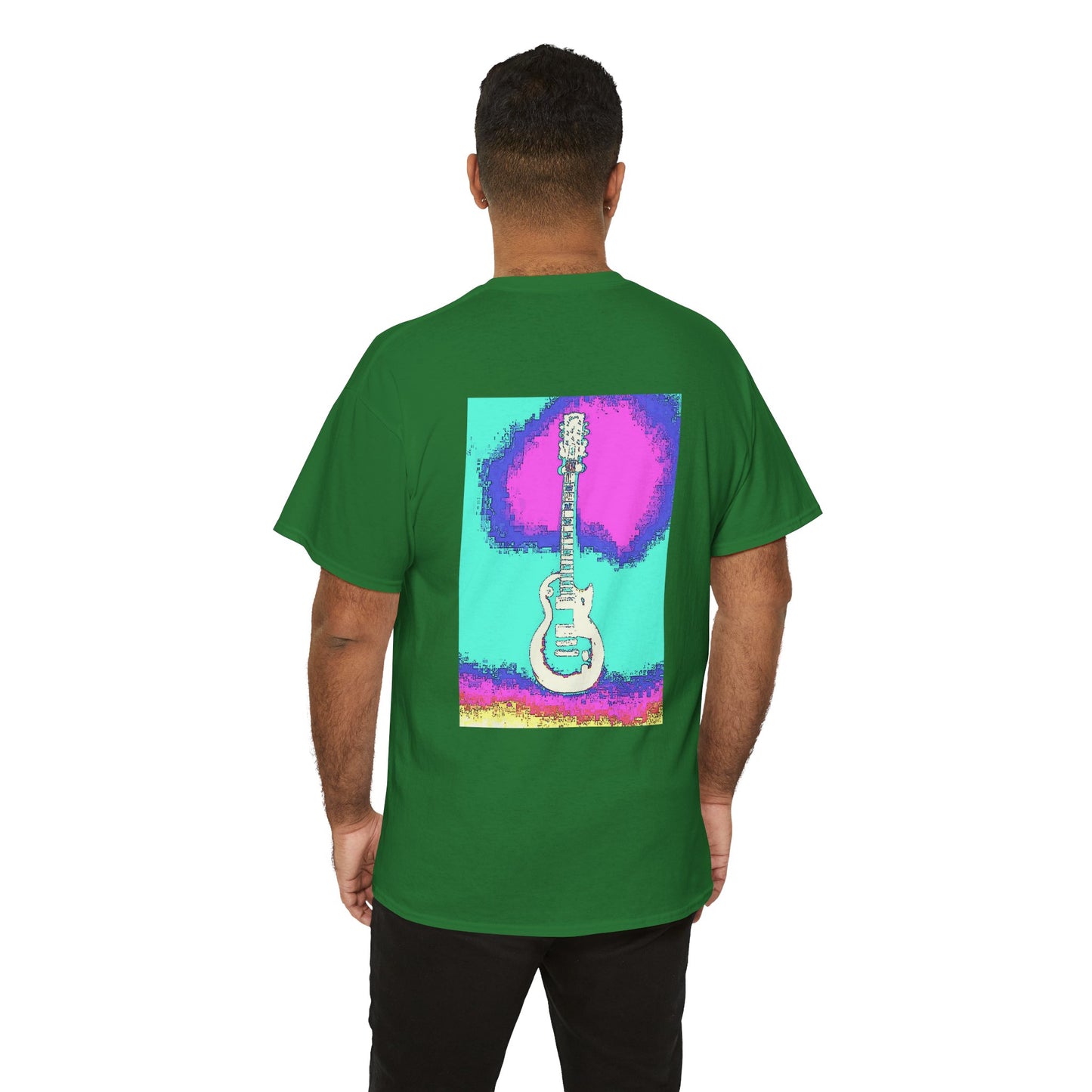 Psychedelic Guitar- Amazing Unisex Heavy Cotton Short Sleeve Tee Shirts!