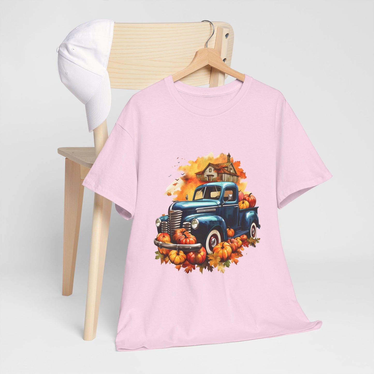 Fall Truck -Amazing Unisex Heavy Cotton Short Sleeve Tee Shirts!