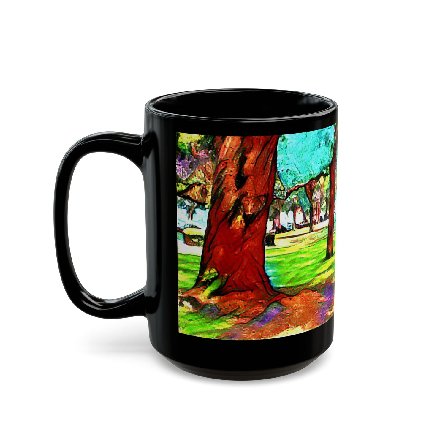 Savannah Walk - 11 oz or 15 oz Ceramic Black Mugs