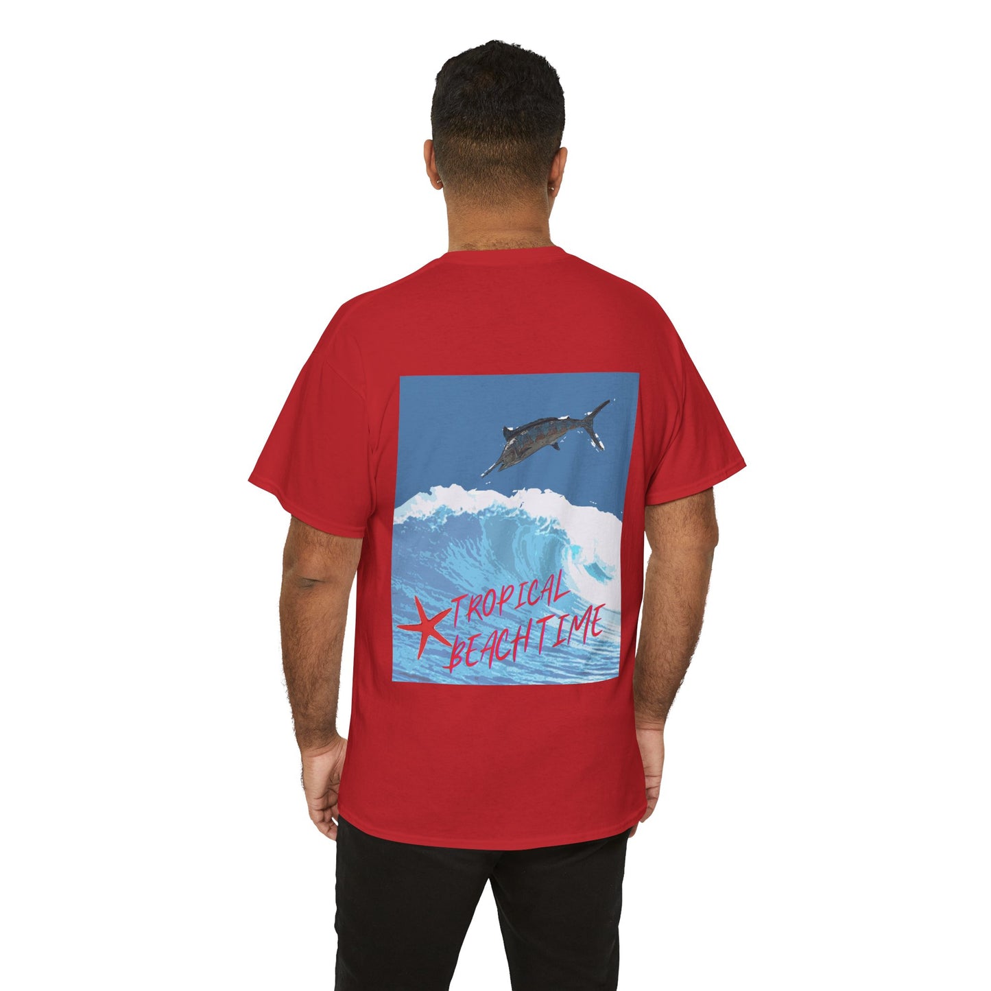 Tropical Beach Time - Amazing Unisex Heavy Cotton Tee