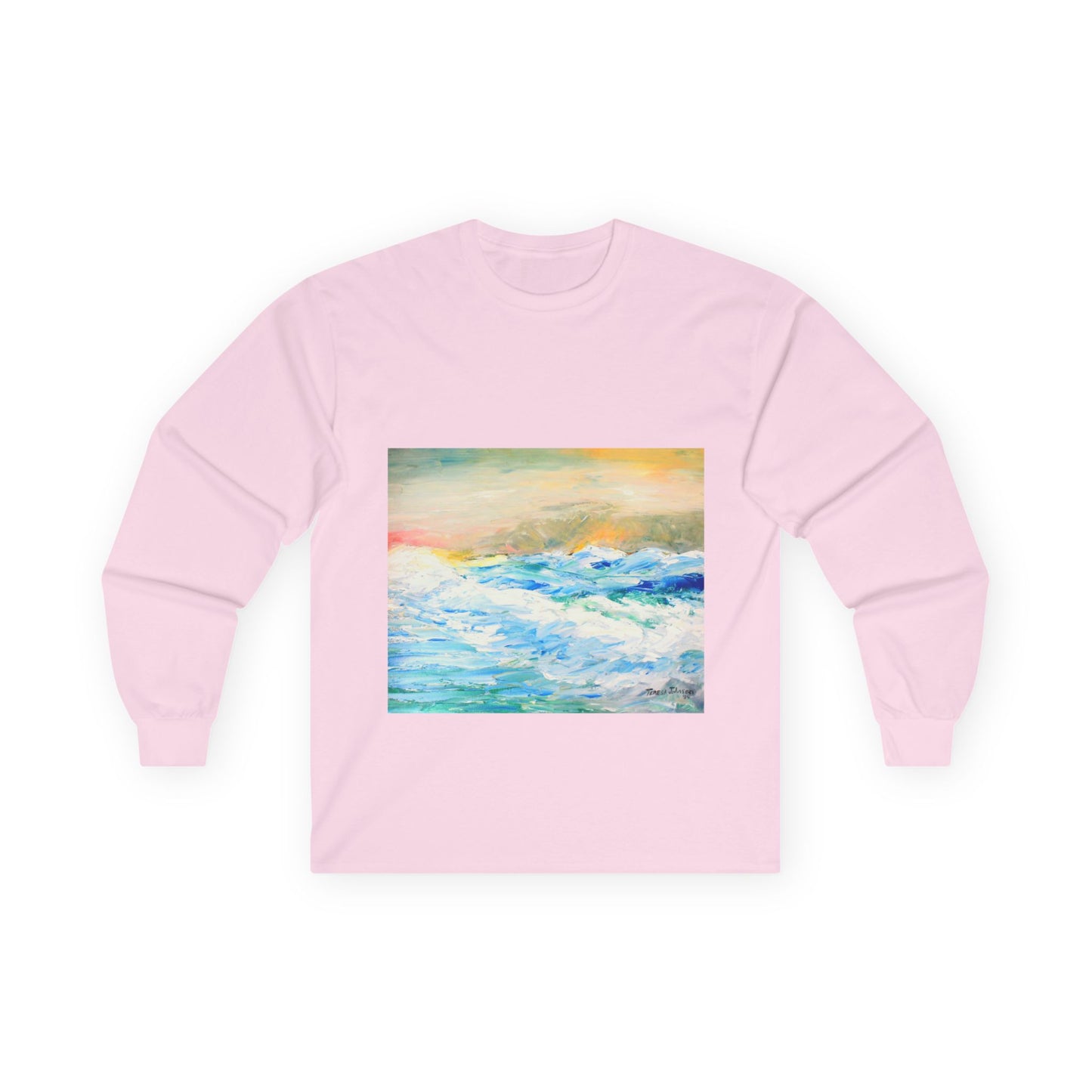 "God is Stirring the Sea" Long Sleeve Casual Unisex Tee Shirt