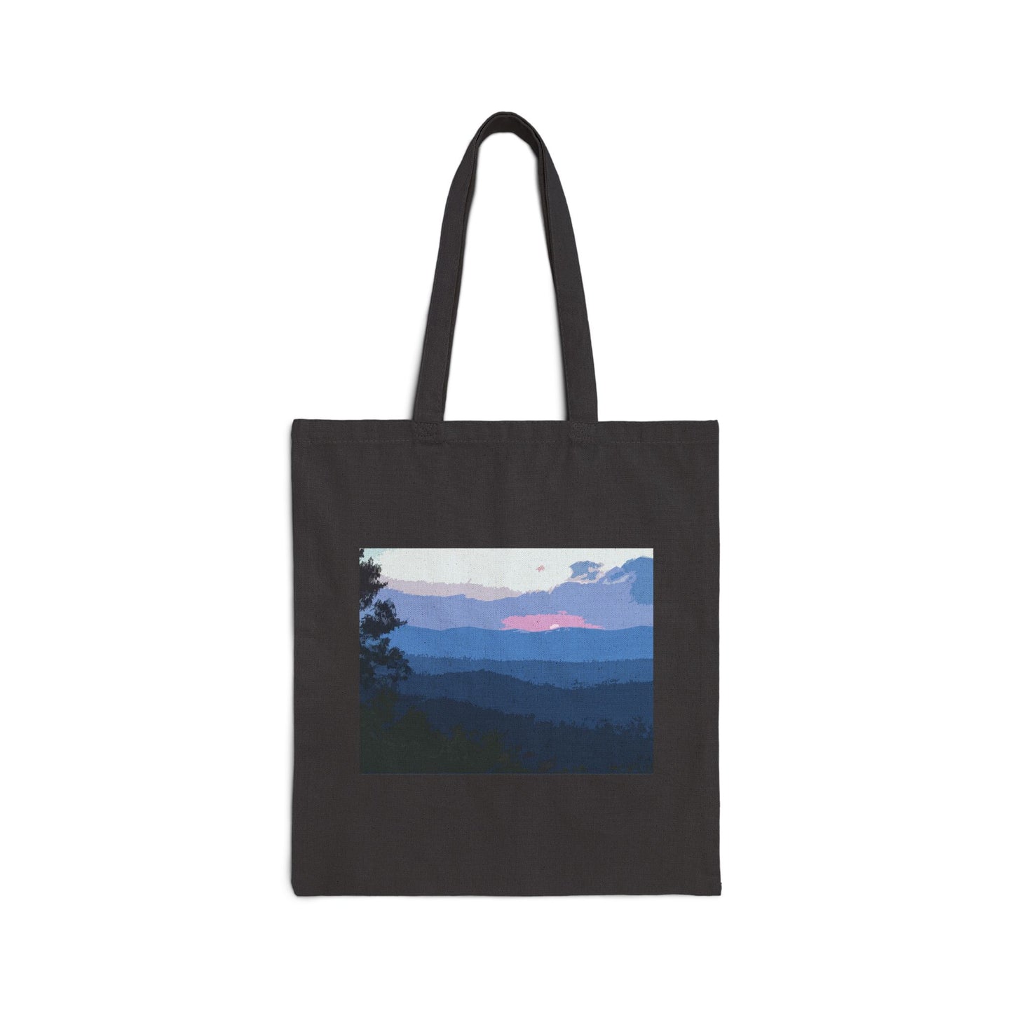 "Sunset in the Mountains" Stylish Cotton Canvas Tote Bag
