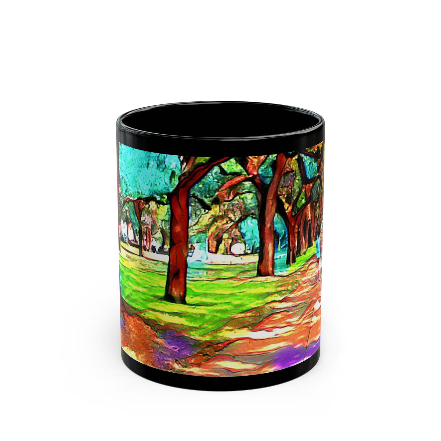 Savannah Walk - 11 oz or 15 oz Ceramic Black Mugs