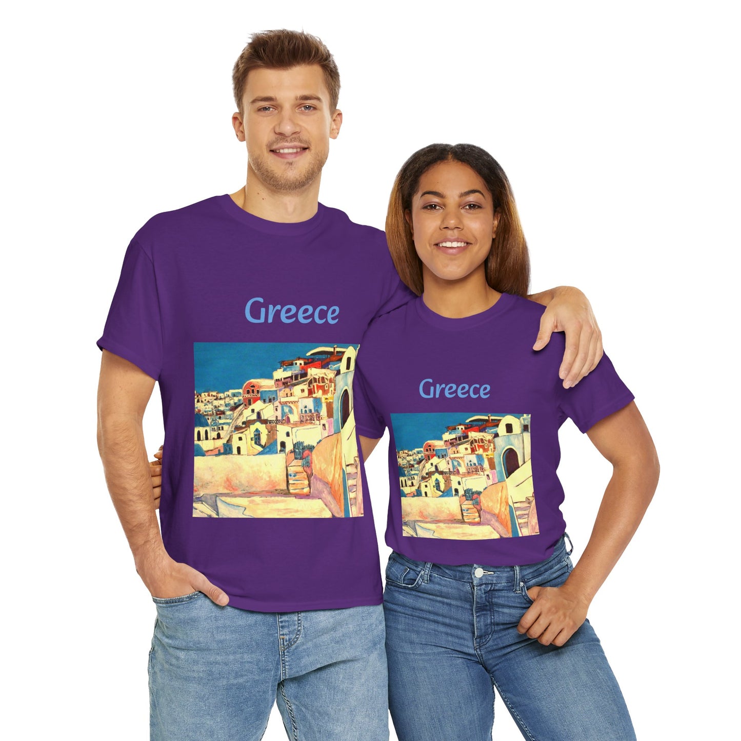 Greece - Amazing Unisex Heavy Cotton Short Sleeve Tee Shirts!