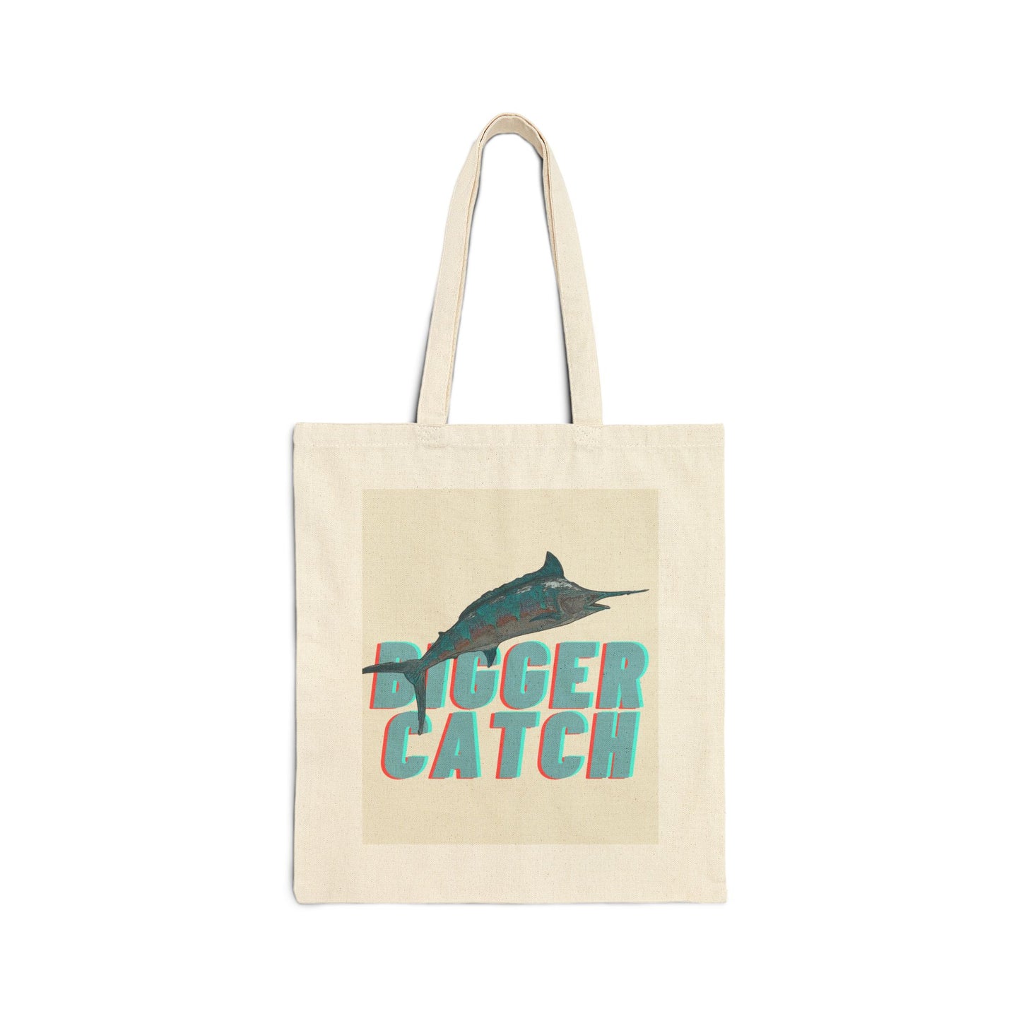 "Big Catch" Stylish Cotton Canvas Tote Bag