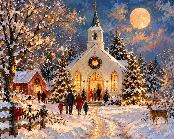 2782689 :: Christmas Eve At The Little Chapel Winter Church