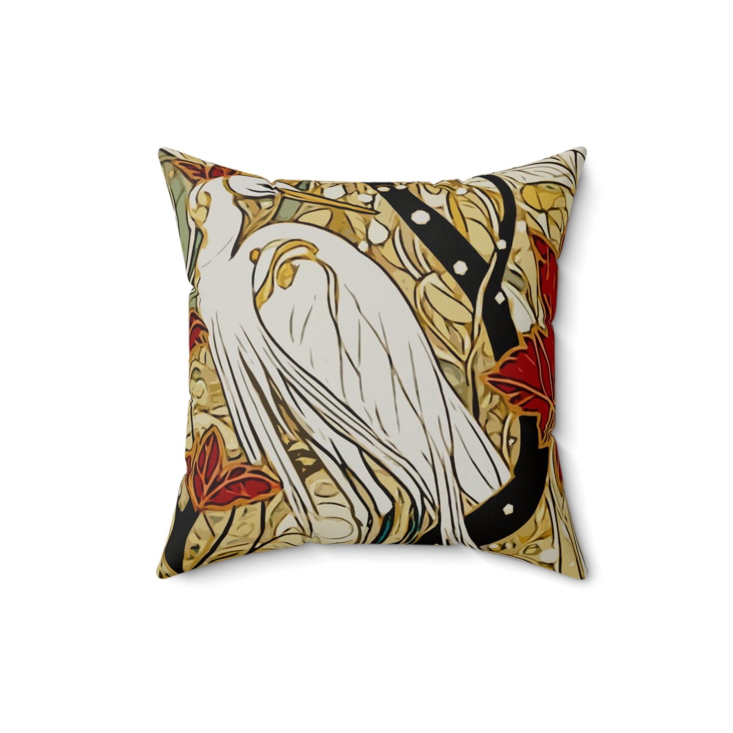 Gorgeous Birds Faux Suede Square Pillow
