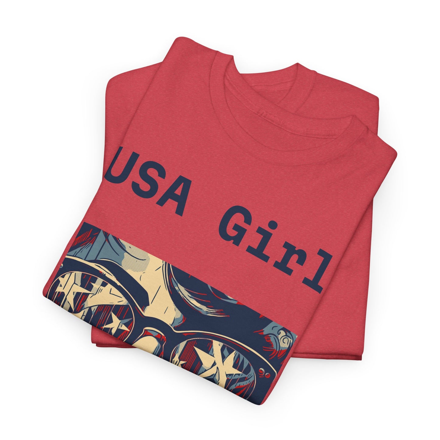 "USA Girl" - Amazing Unisex Heavy Cotton Short Sleeve Tee Shirts!