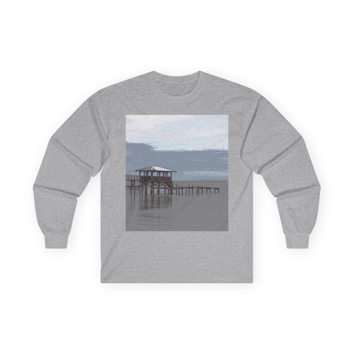 "Peaceful Seas" Long Sleeve Casual Unisex Tee Shirt