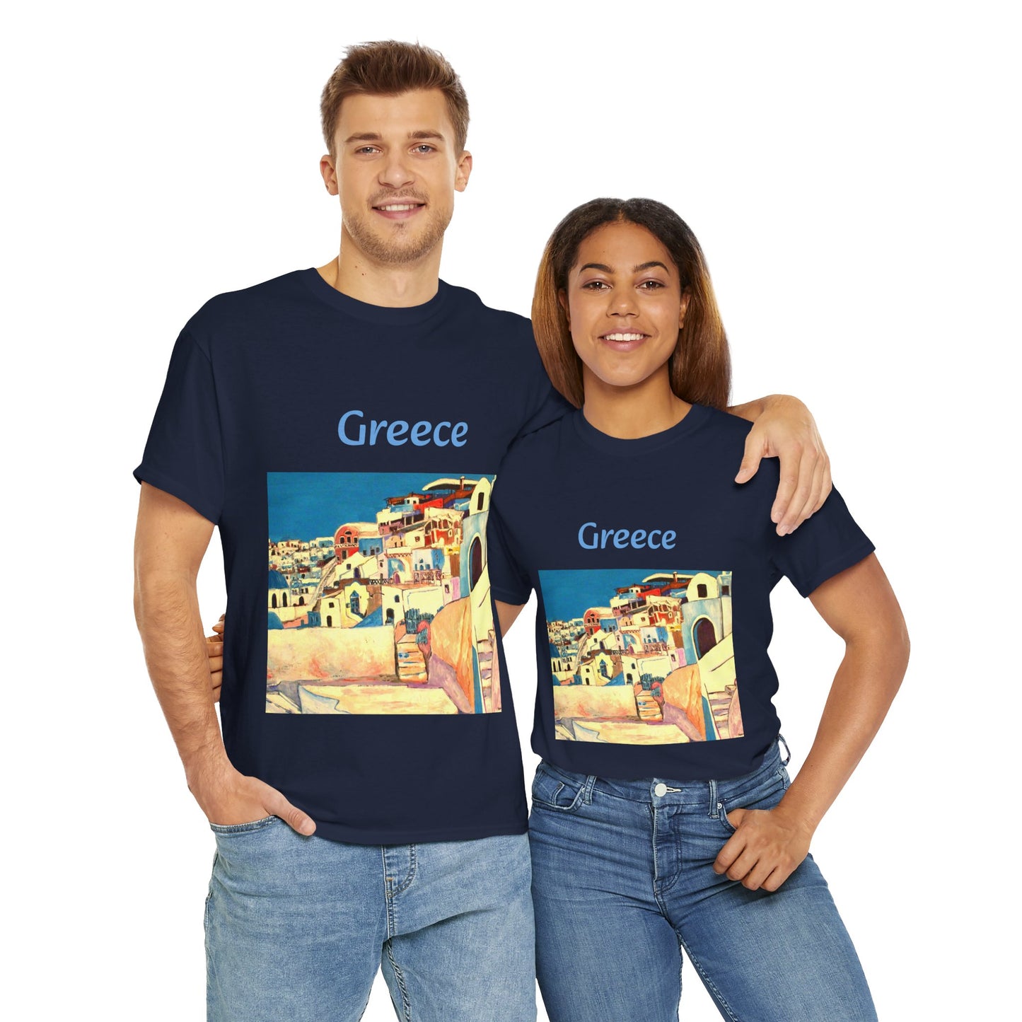 Greece - Amazing Unisex Heavy Cotton Short Sleeve Tee Shirts!