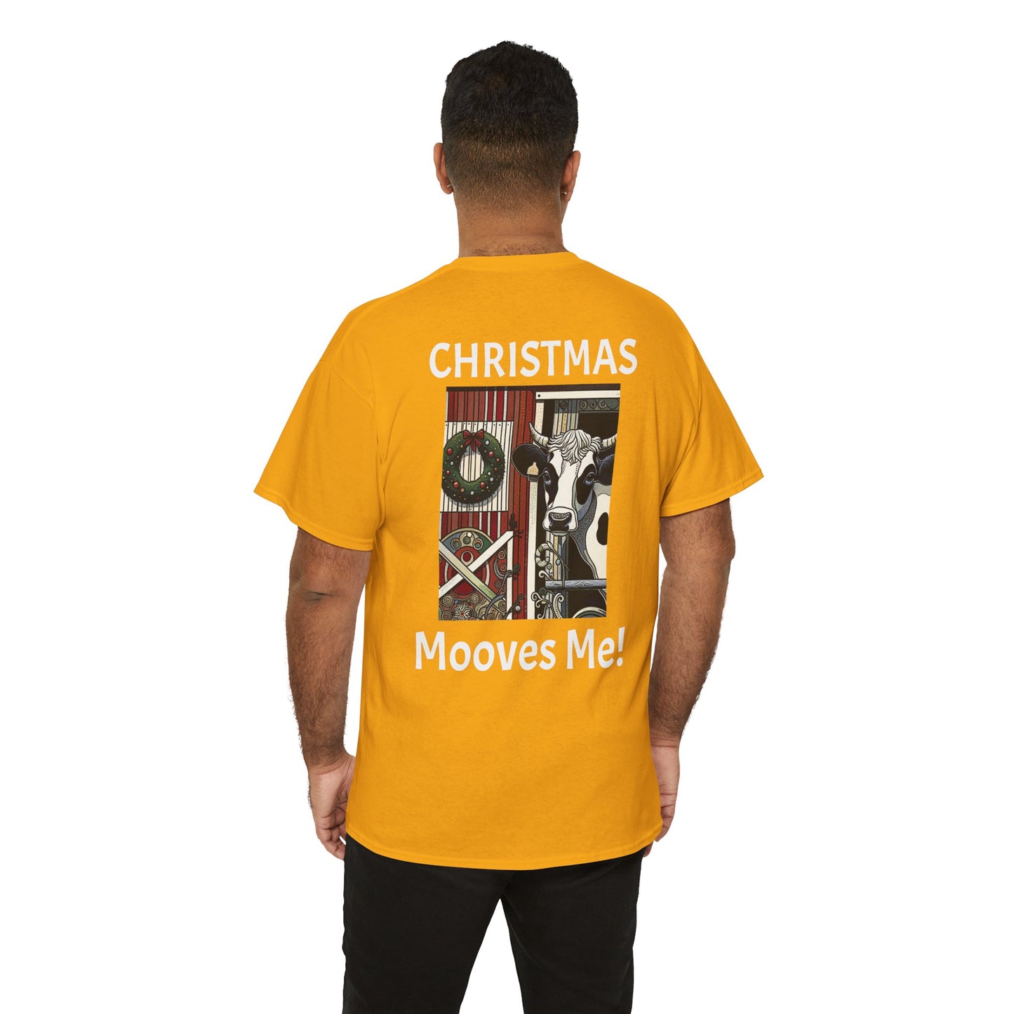 Christmas Mooves Me -Amazing Unisex Heavy Cotton Short Sleeve Tee Shirts!