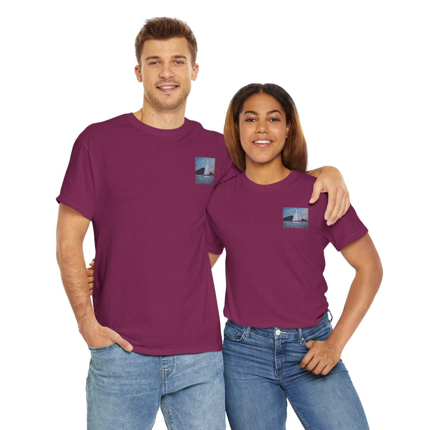 Smoothly Sailing - Amazing Unisex Heavy Cotton Short Sleeve Tee Shirts!