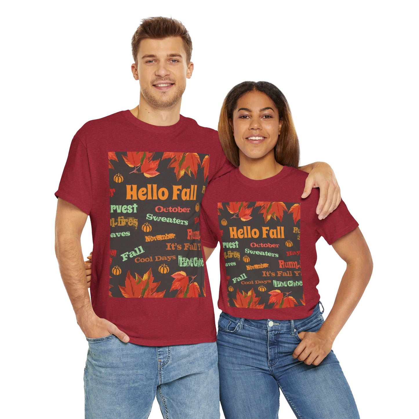 Hello Fall -Amazing Unisex Heavy Cotton Short Sleeve Tee Shirts!