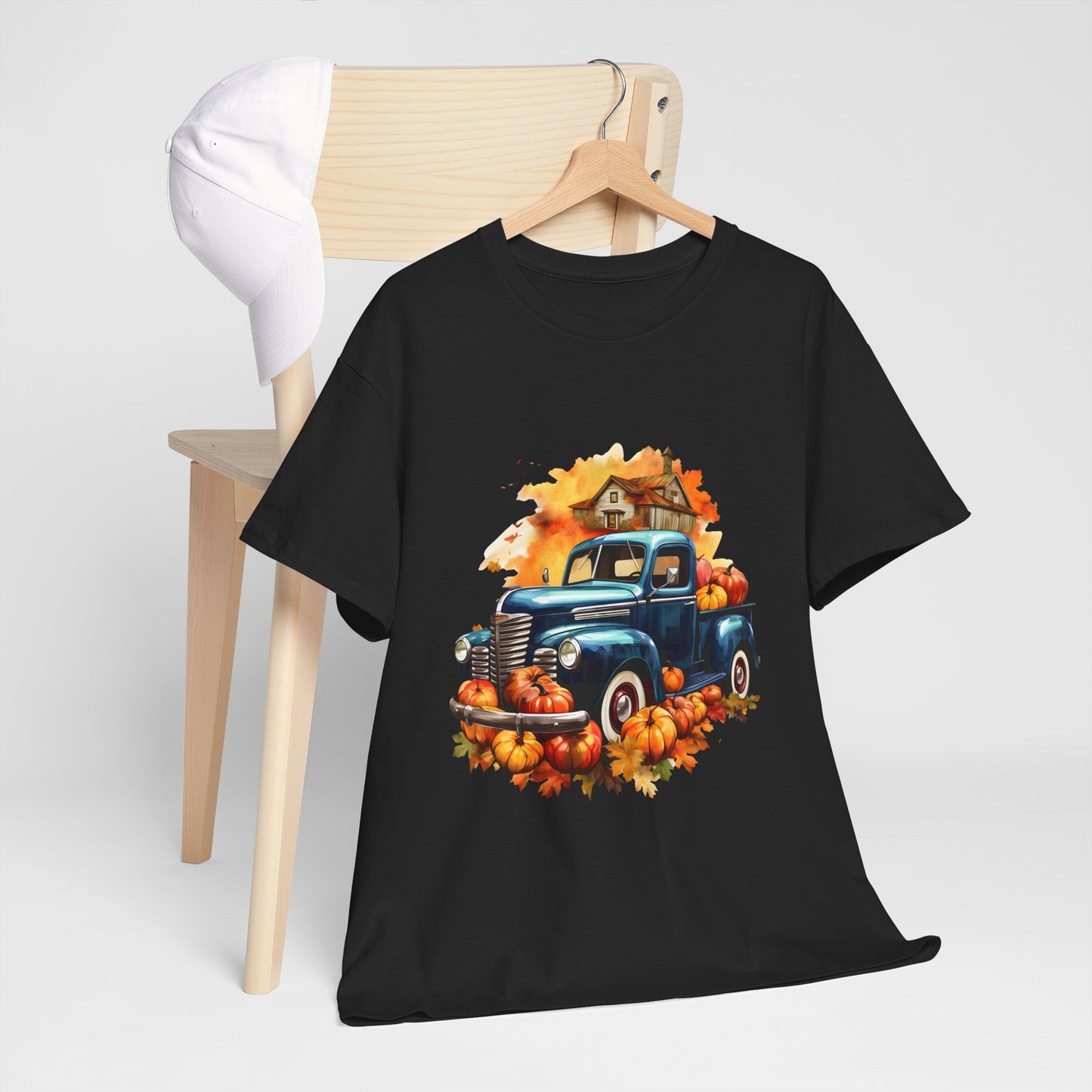Fall Truck -Amazing Unisex Heavy Cotton Short Sleeve Tee Shirts!