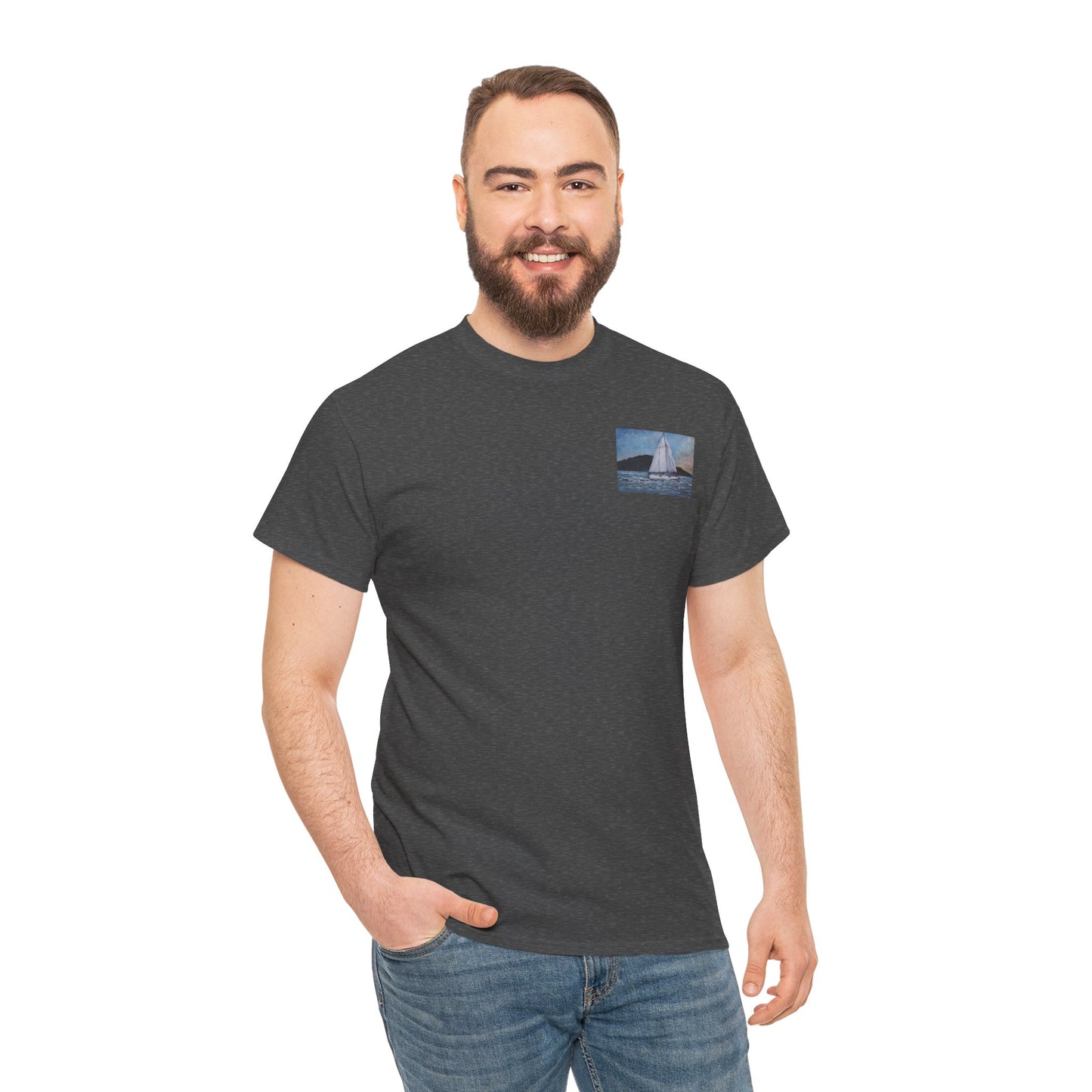 Smoothly Sailing - Amazing Unisex Heavy Cotton Short Sleeve Tee Shirts!