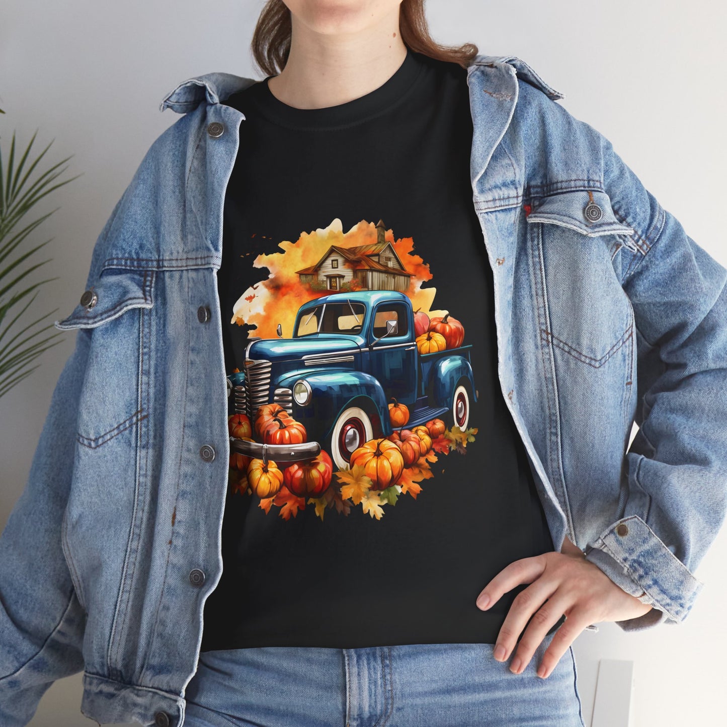 Fall Truck -Amazing Unisex Heavy Cotton Short Sleeve Tee Shirts!