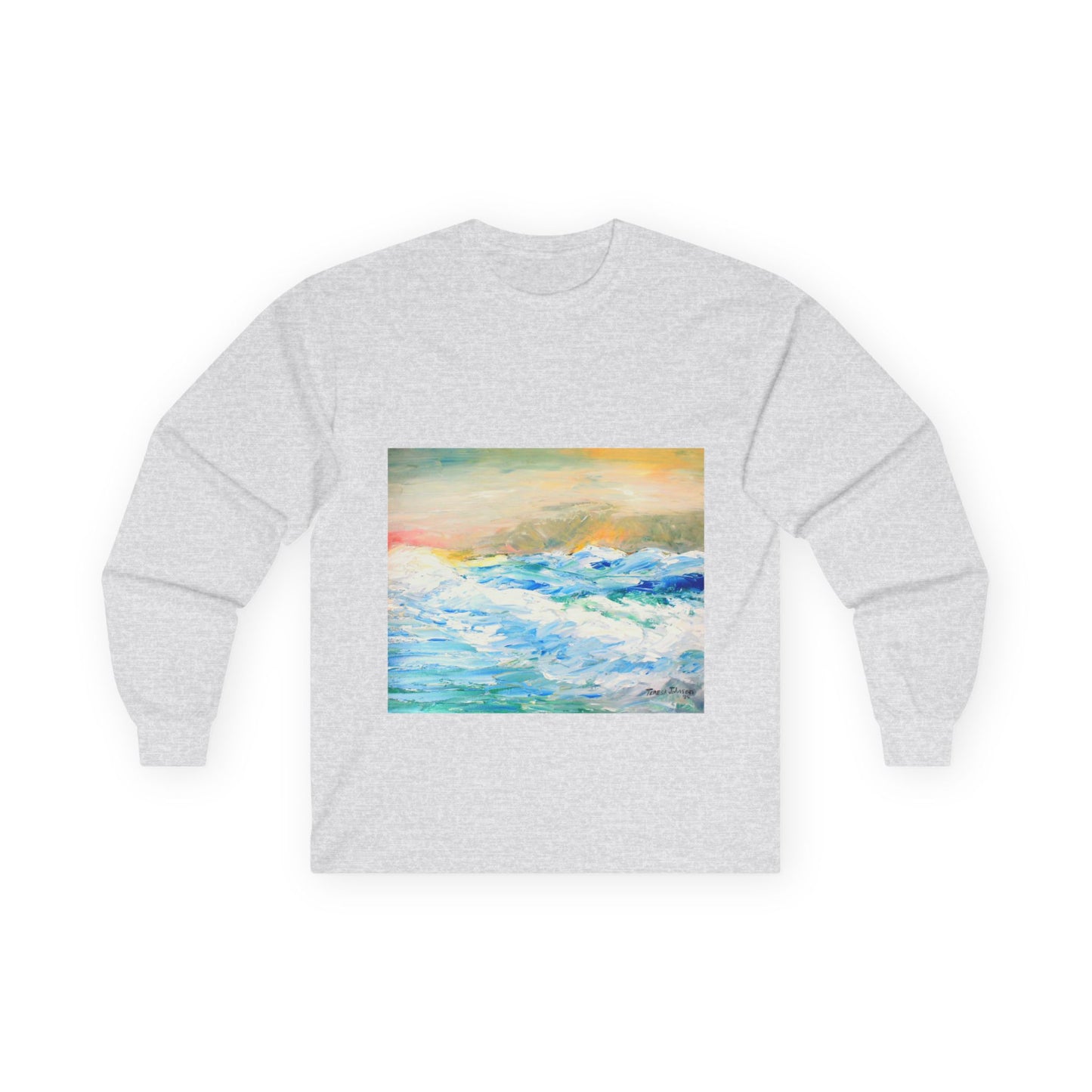 "God is Stirring the Sea" Long Sleeve Casual Unisex Tee Shirt