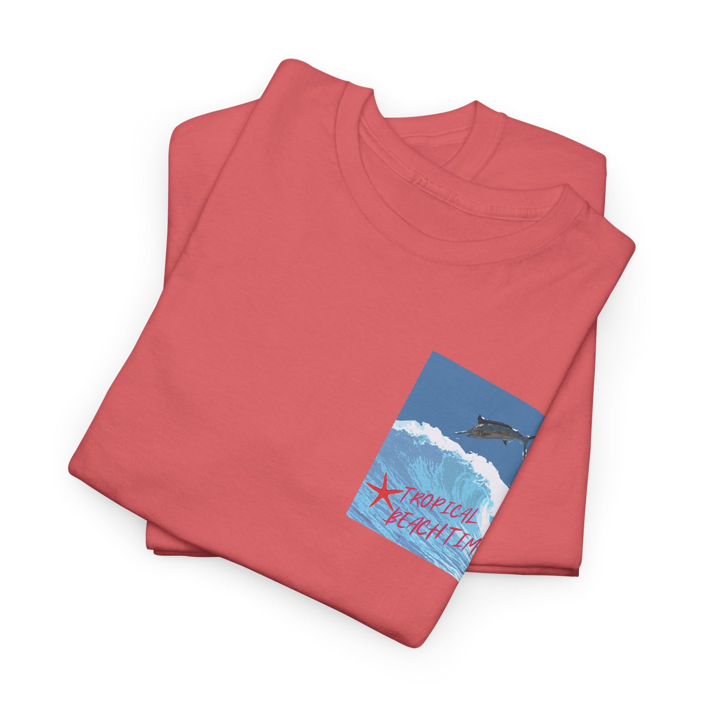 Tropical Beach Time - Amazing Unisex Heavy Cotton Tee