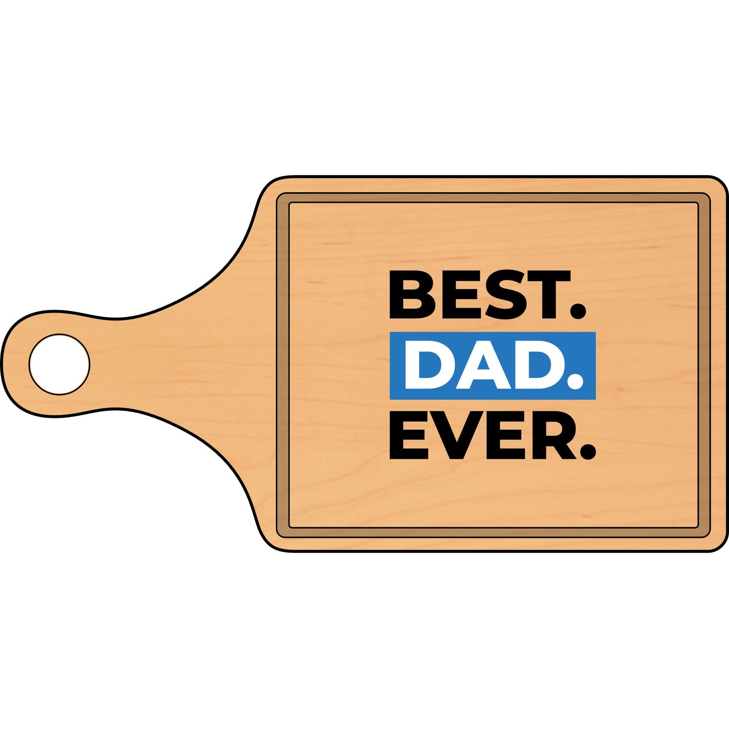Engraved Cutting Board for Dads – Best Dad Ever Design | Gift for Father's Day, Kitchen Decor, Cooking Gift, Unique Gift Idea