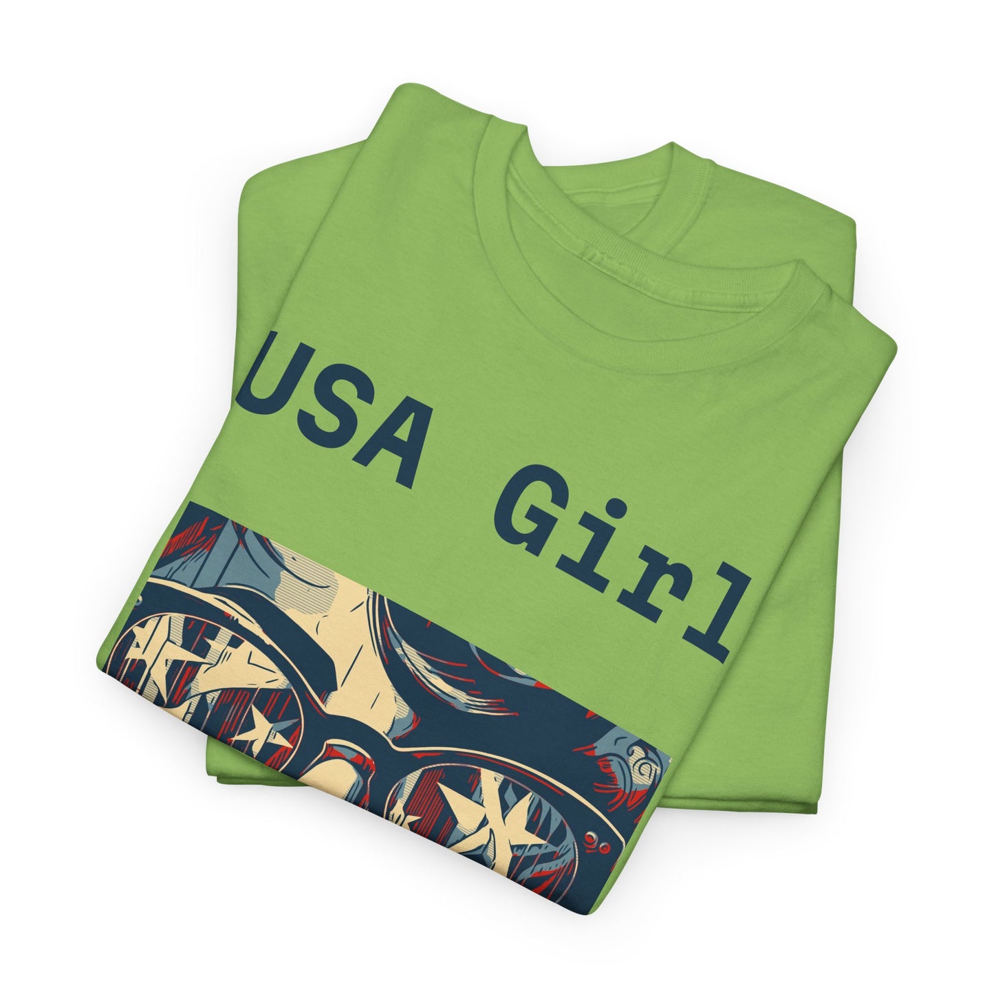 "USA Girl" - Amazing Unisex Heavy Cotton Short Sleeve Tee Shirts!