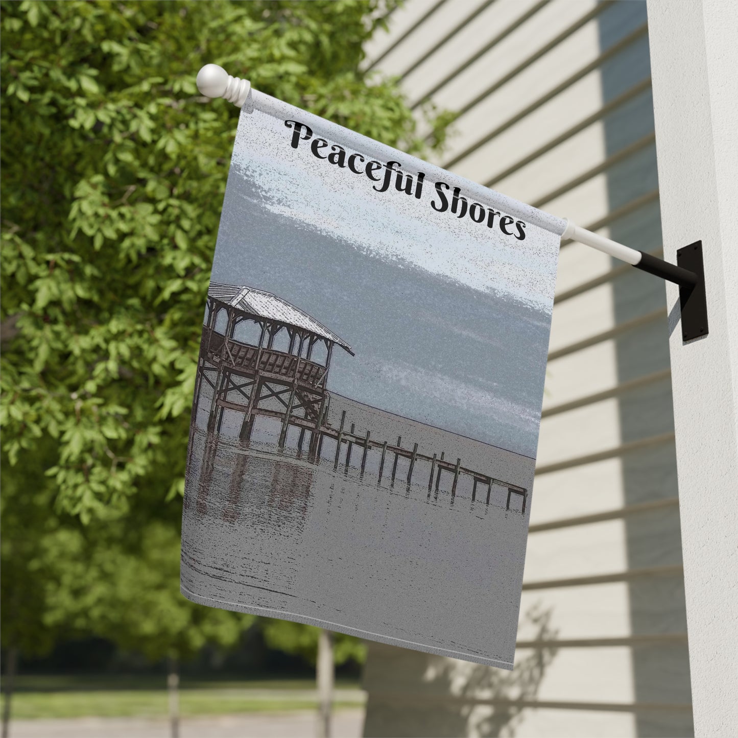 Peaceful Shores. Garden & House Banner