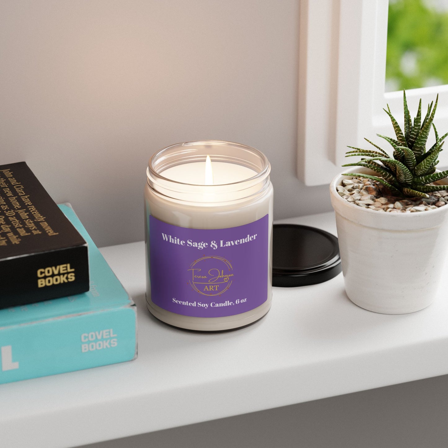 White Sage & Lavender - Scented Soy Candle, 9oz