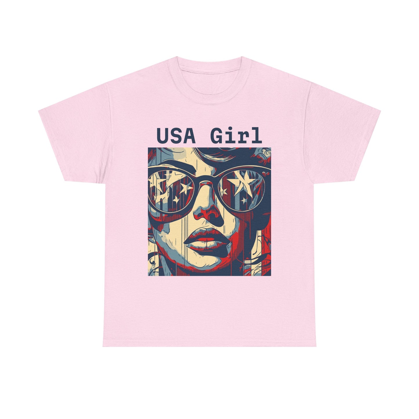 "USA Girl" Amazing Unisex Heavy Cotton Short Sleeve Tee Shirts!