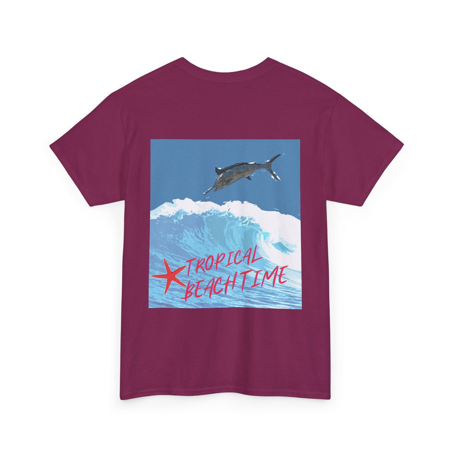Tropical Beach Time - Amazing Unisex Heavy Cotton Tee