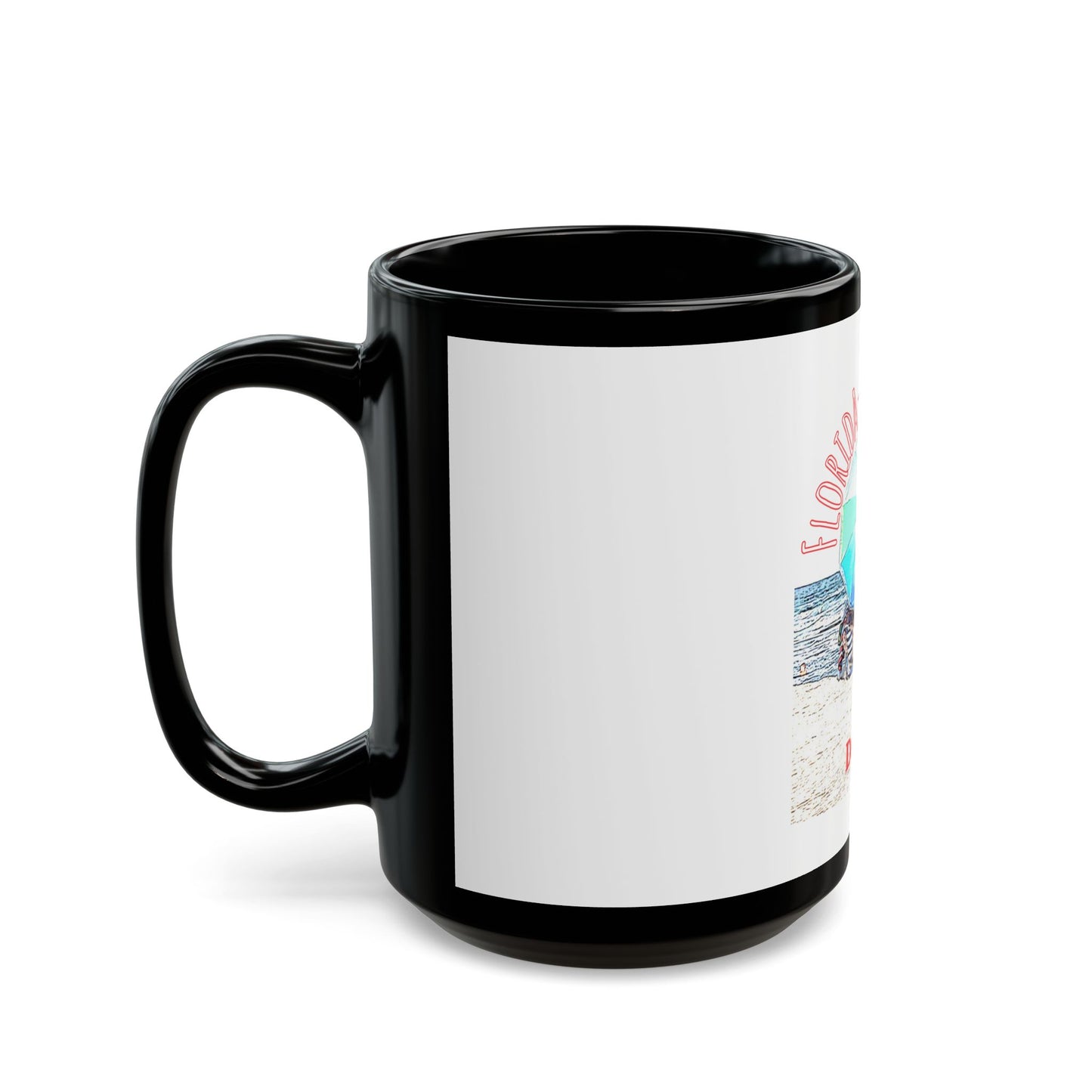 Florida Vacation - Destin - 11 oz or 15 oz Ceramic Black Mugs