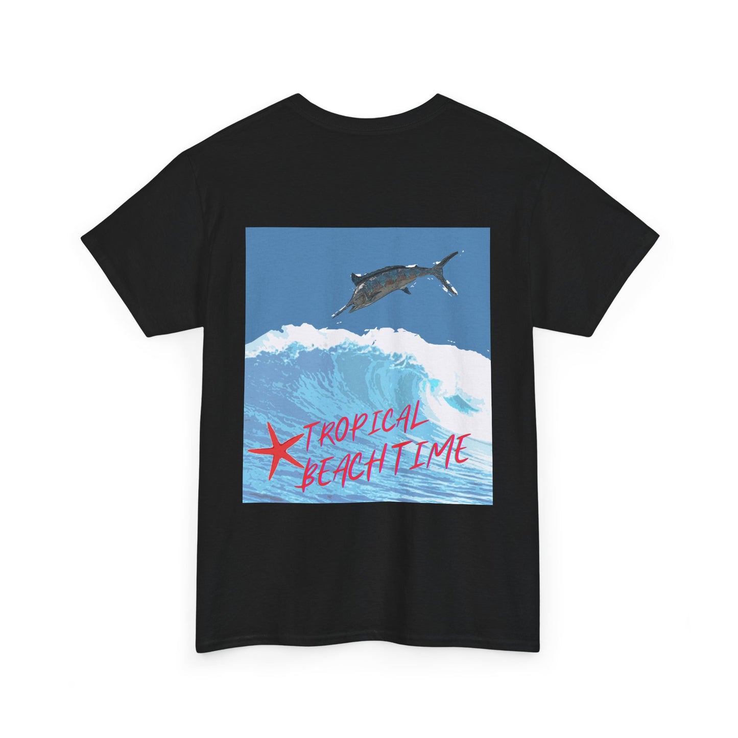 Tropical Beach Time - Amazing Unisex Heavy Cotton Tee