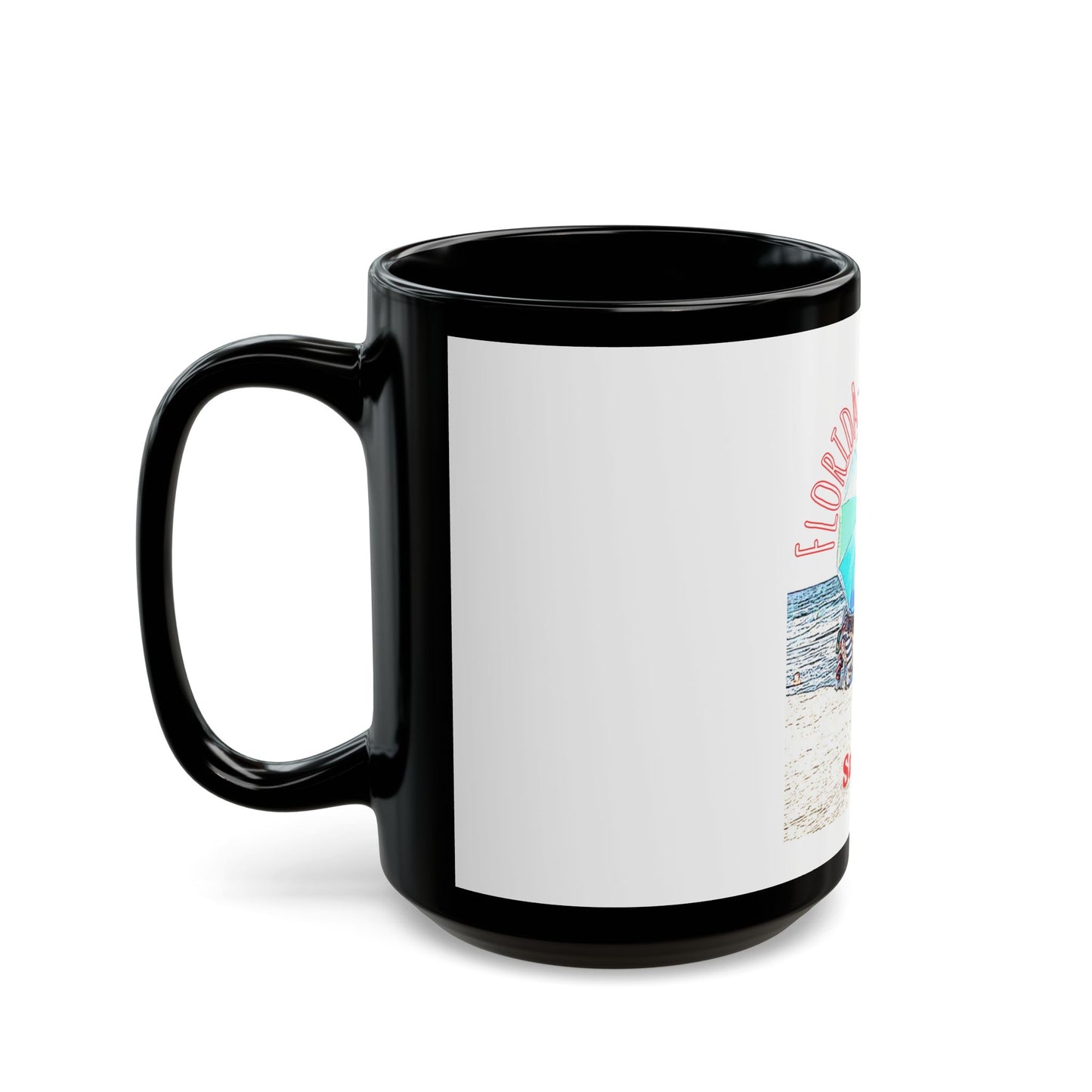 Florida Vacation - Sanibel- 11 oz or 15 oz Ceramic Black Mugs