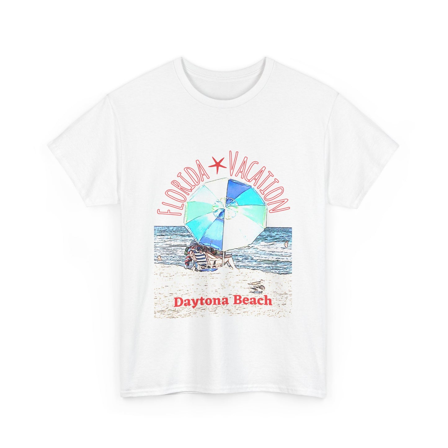 Florida Vacation Daytona Beach - Amazing Unisex Heavy Cotton Tee