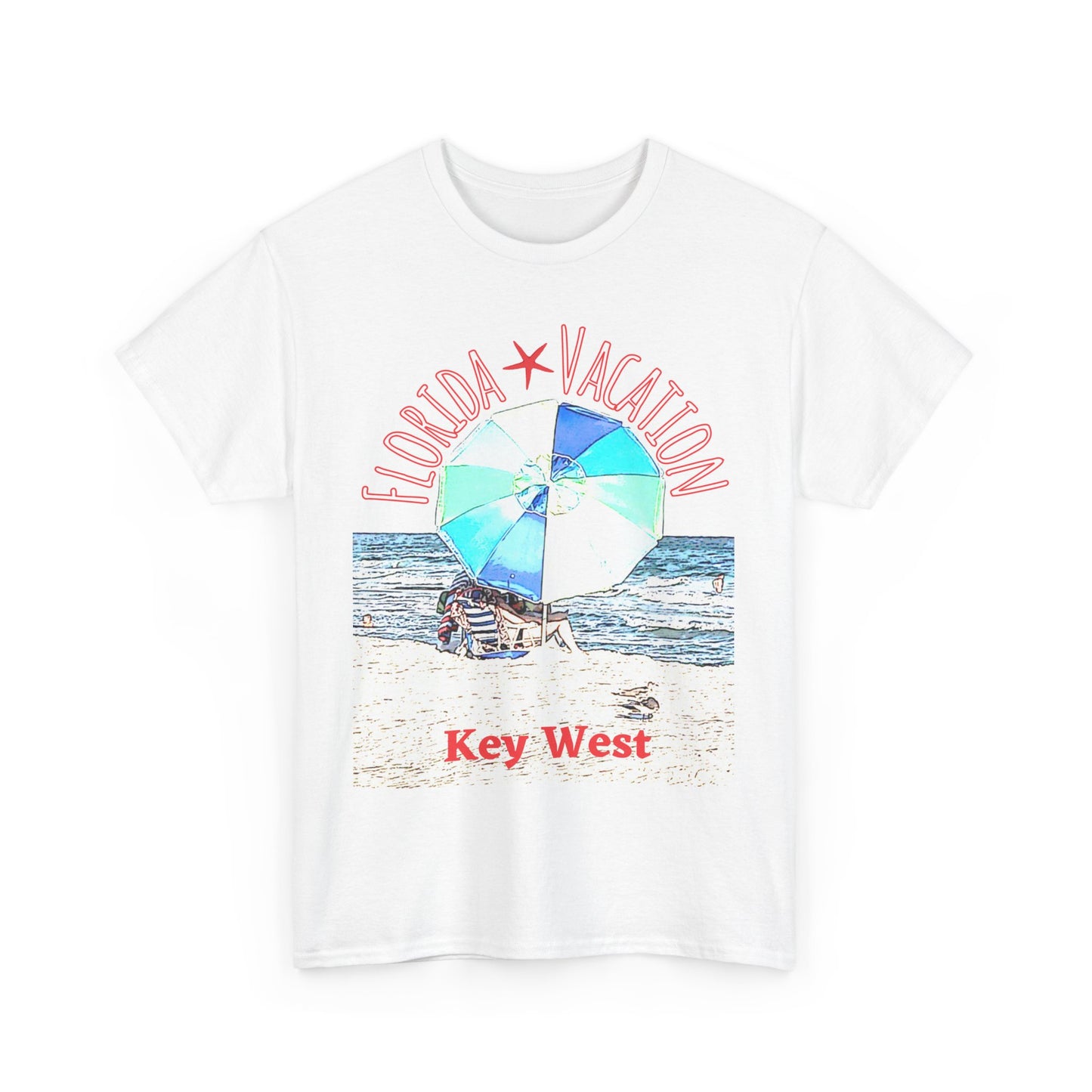 Florida Vacation Key West - Amazing Unisex Heavy Cotton Tee
