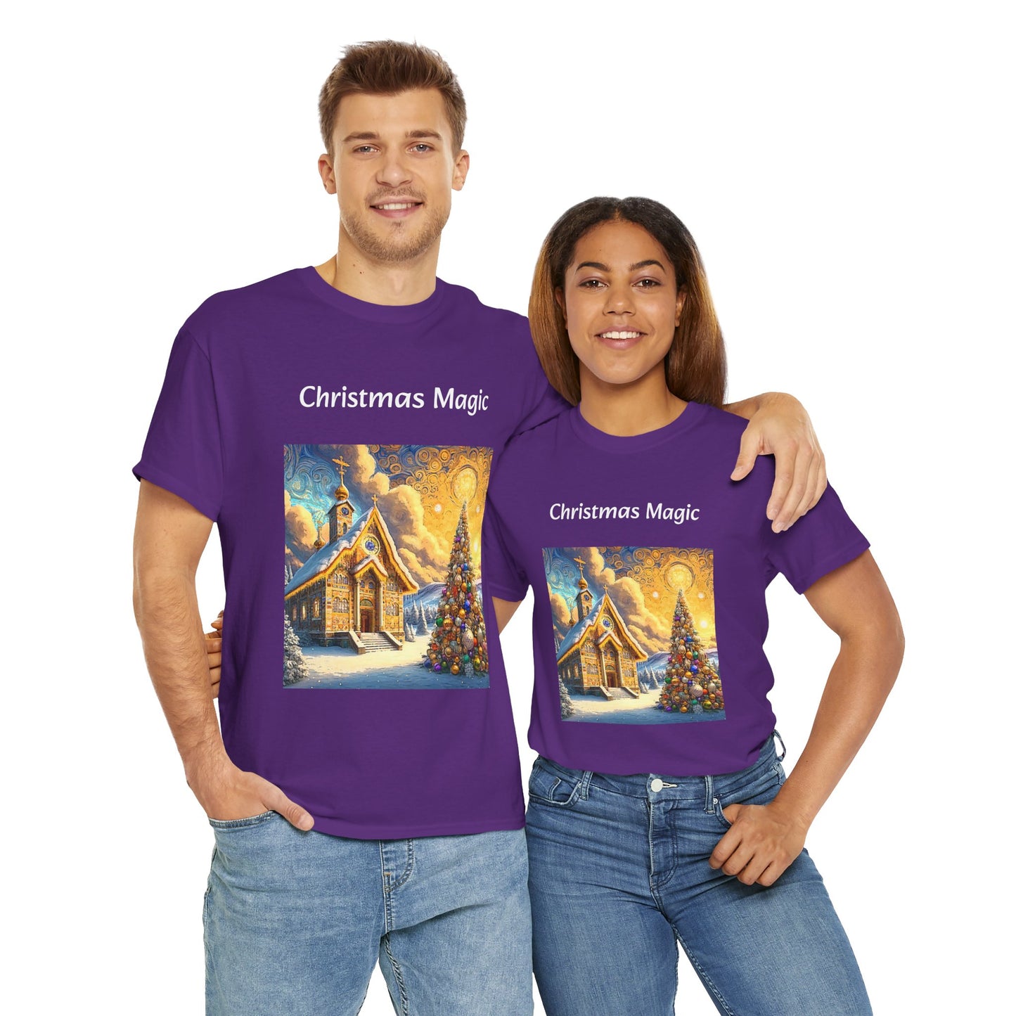 Magic Christmas Amazing Unisex Heavy Cotton Short Sleeve Tee Shirts!