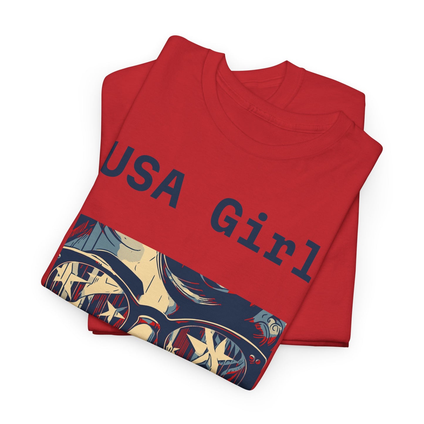 "USA Girl" - Amazing Unisex Heavy Cotton Short Sleeve Tee Shirts!