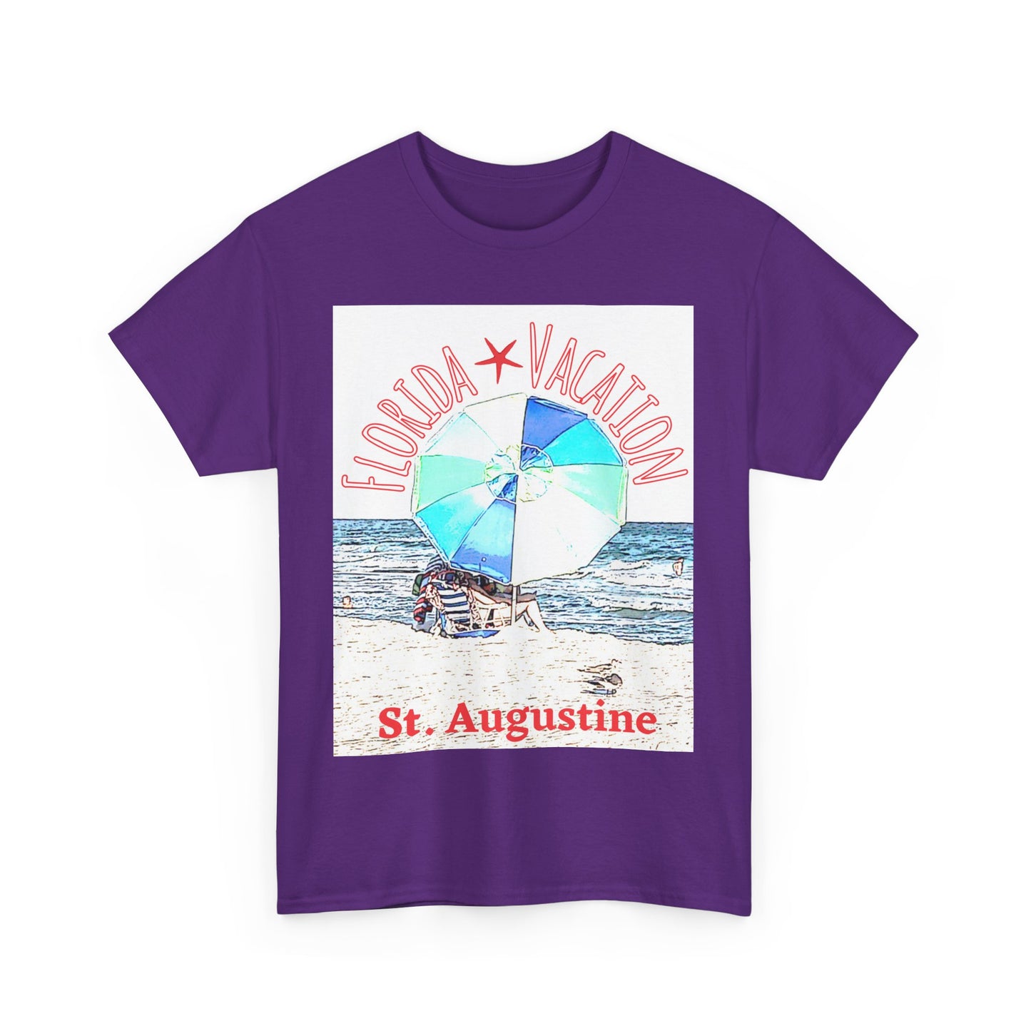 Florida Vacation St. Augustine- Amazing Unisex Heavy Cotton Tee