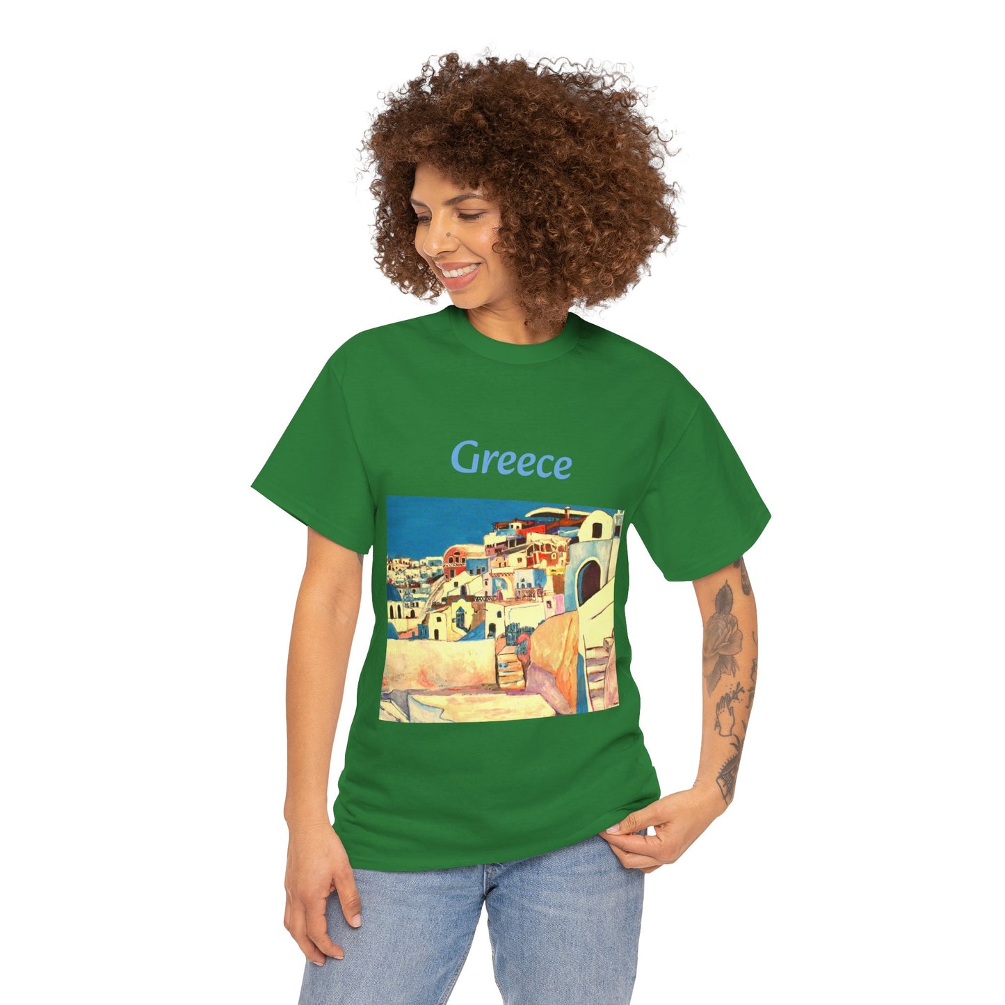 Greece - Amazing Unisex Heavy Cotton Short Sleeve Tee Shirts!