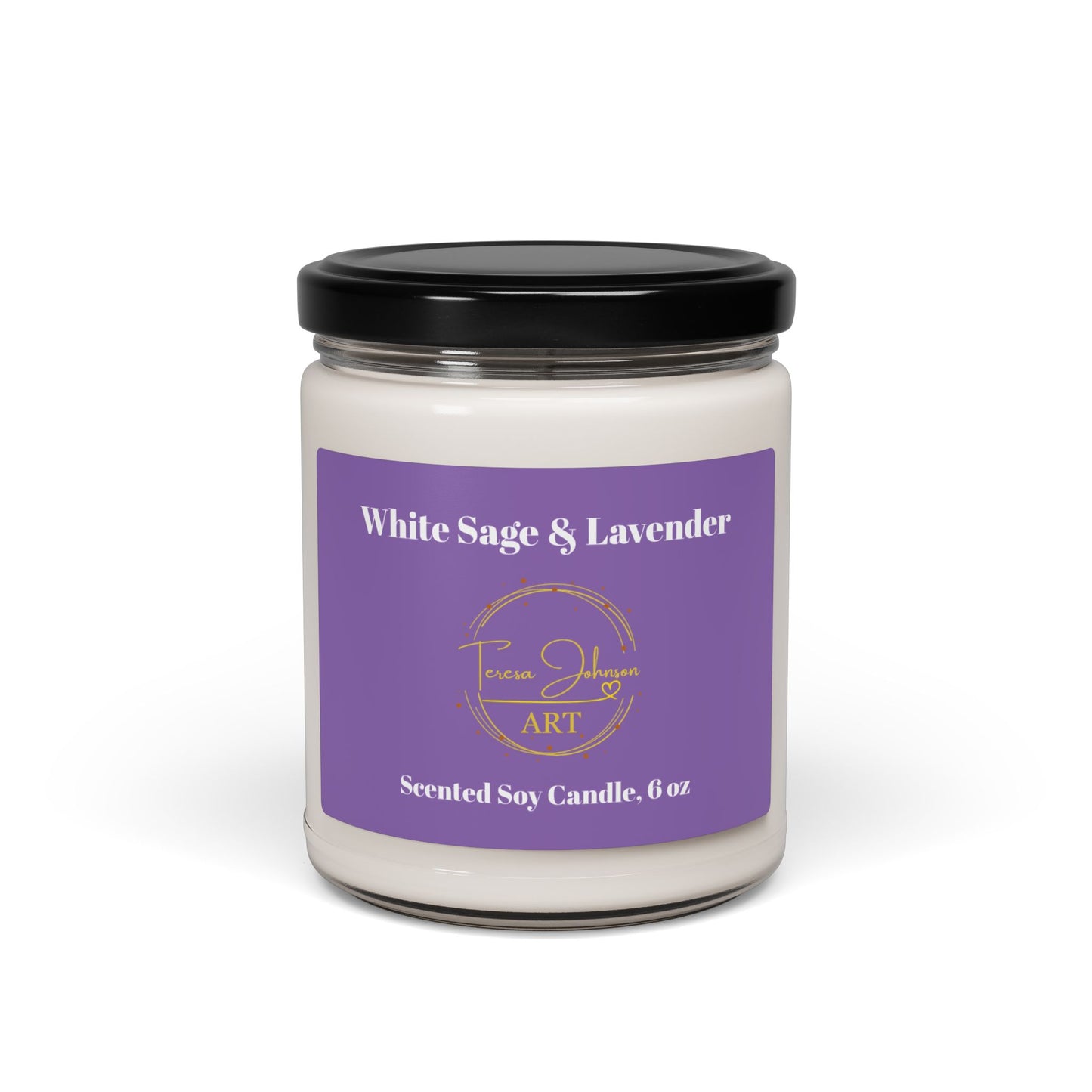 White Sage & Lavender - Scented Soy Candle, 9oz