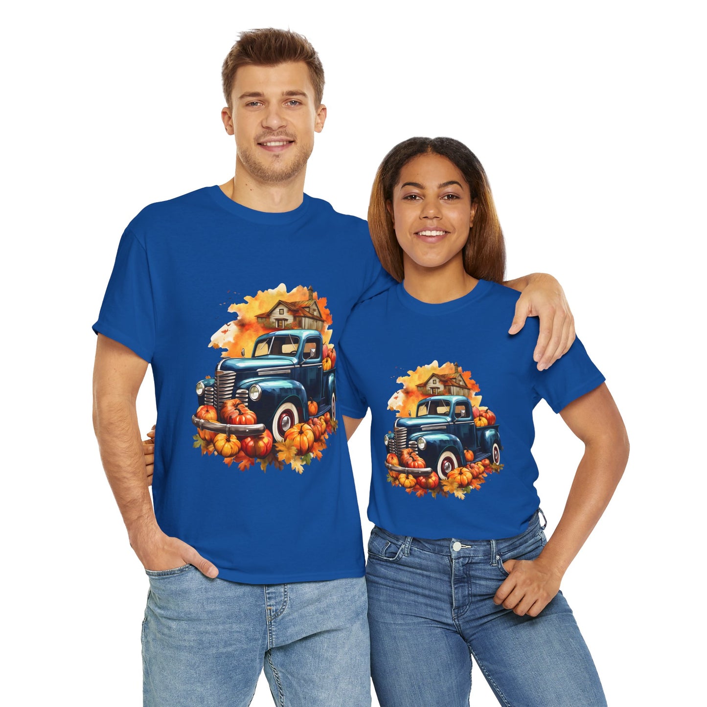 Fall Truck -Amazing Unisex Heavy Cotton Short Sleeve Tee Shirts!