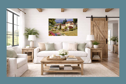 Quiet Path to the Villa – Impressionist Tuscan Countryside