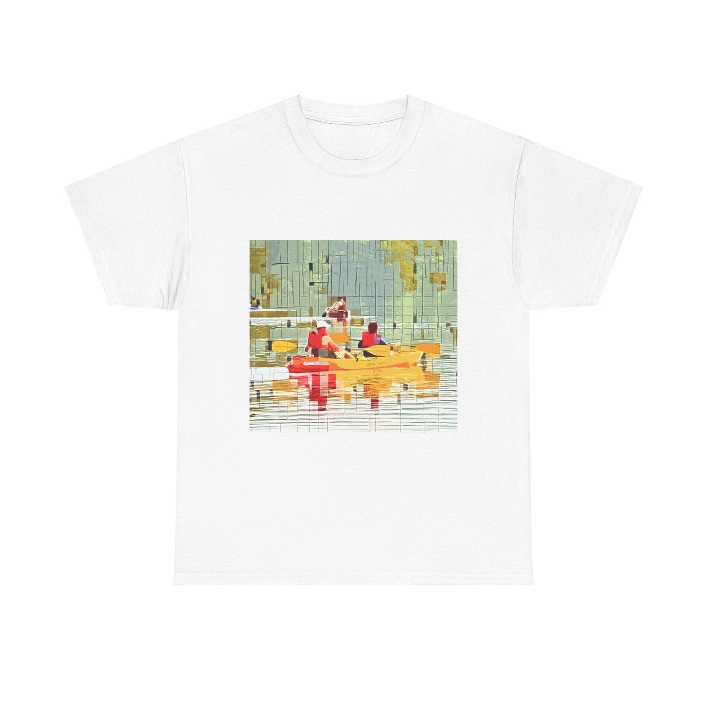 Kayak in the River - Amazing Unisex Heavy Cotton Tee